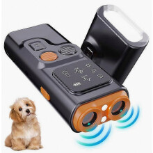 new Bark Guard Anti-Barking Device for Dogs, Ultrasonic Bark Deterrent Device with LED Flashlight, No Shock, Safe Dog Training Aid & Be