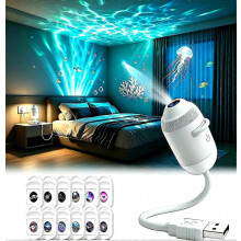 Plug and Play HD Smart 5D Holographic Night Light Projector, Enhance Your Space with Dynamic Light