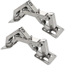 2 PCS 175 Degree Hinges Soft Close Hinge Hydraulic Frameless Cabinet Doors Hinges Adjustable Mounting Hinges for Cabinet, Cupboards, Wardrobe 2 Pcs