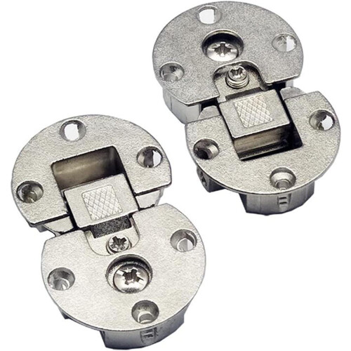 (2 Pieces) 90-Degree Flap Hinge Adjustable Cabinet Door Hidden Hinge Special Table Pull-Down Hinge Flat Hinge