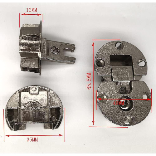 (2 Pieces) 90-Degree Flap Hinge Adjustable Cabinet Door Hidden Hinge Special Table Pull-Down Hinge Flat Hinge 2