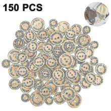 2026 New 150 Piece Per Pack 2 Holes With Love Hearts Wood Buttons Sewing Scrapbooking Round Handmade Buttons Diy Decor Craft