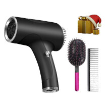 2026 Portable USB Charging Plug in 2 in 1 Hair Dryer with Fast Drying Technology Suitable for Travel and Home Use (Black)