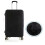 Elastic Solid Color Suitcase Cover Suitcase Protector (Black, 22-24 inch) 1