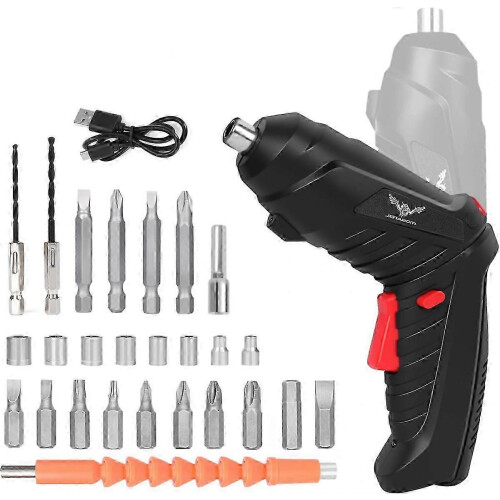 47PCS Set Cordless Drill Electric Screwdriver Drill Driver Bits Rechargeable Kit