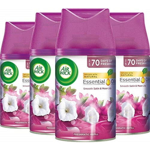 Air Wick Airwick Freshmatic Spray Refills - Smooth Satin & Moon Lily - 250ml 4 Pack
