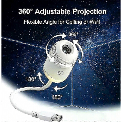 Λάμπα προβολής USB με 24 ταινίες προβολής, νέο Mini Galaxy Light, 2 σε 1 Galaxy Projector Night Light 1