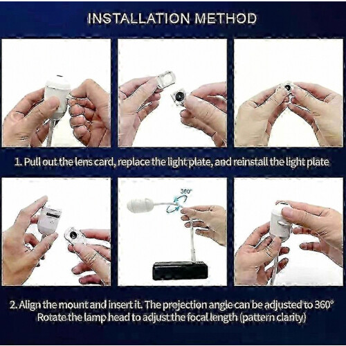 Λάμπα προβολής USB με 24 ταινίες προβολής, νέο Mini Galaxy Light, 2 σε 1 Galaxy Projector Night Light 2