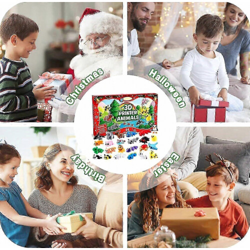 Κουτί για τυφλά ημερολόγια Advent 2026, 24 τεμάχια τρισδιάστατα εκτυπωμένα ειδώλ 2