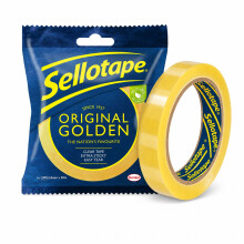 Sellotape Original Golden Sticky Tape 24mm x 50m (8 Pack) - Strong Multi-Purpose Sticky Tape for Home, Office & Parcel Wrapping
