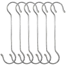 6Pcs Extra Large S Hooks Heavy Duty Stainless Steel Hook Indoor Plants Hanging Hook Multifunctional