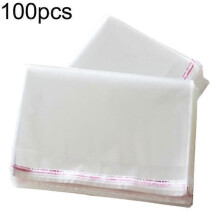 100Pcs Transparent Self Adhesive Sealed Plastic Bags Jewelry Gift Package Pouch