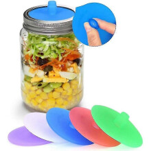 5Pcs Silicone Waterless Fermenting Airlock Lids Covers for Wide Mouth Mason Jar