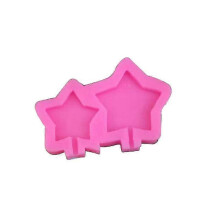 Chocolate Mold Heat-resistant Easy-Clean Silicone Easy Demould Star Shape Lollipop Mould for Kitchen