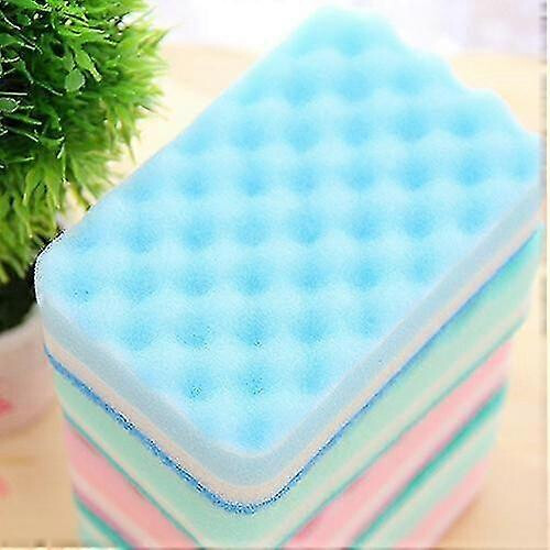 5Pcs Thick Wavy Antibacterial Kitchen Sponge Brush Scouring Pads Dish Towels 1