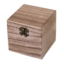 Storage Holder Retro Style Clamshell Design Square Shaped Wooden Vintage Jewelry Storage Box for Sma