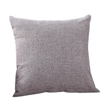 Pure Color Cushion Cover Linen Sofa Bed Home Decoration Car Waist Pillow Case