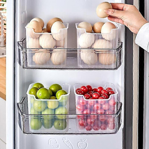 Storage Basket Vertical Design Space-saving High Capacity Refrigerator Side Door Organizer for Refri 2