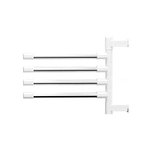 Towel Holder Punch-Free 180 Degree Rotation Stainless Steel Bathroom Wall Hook Towel Rail for Home