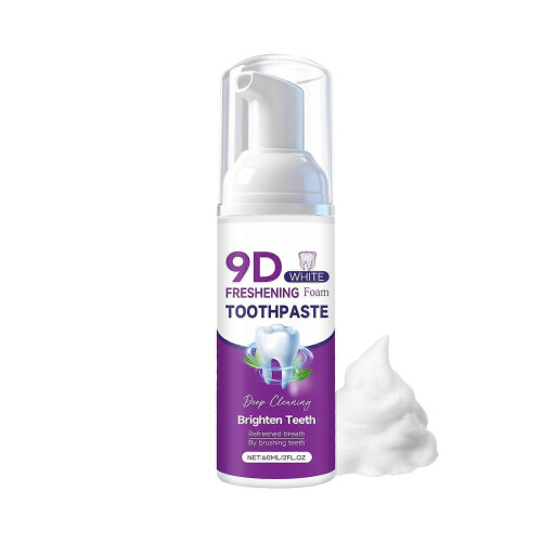 Mint Foam Mousse Toothpaste, Brightening, Gentle Care, Fresh Breath, Easy Use ,60ml