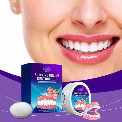 Detachable Denture Modification Braces Kit  Reusable Tooth Enhancement Teeth Fit Comfort Set 1