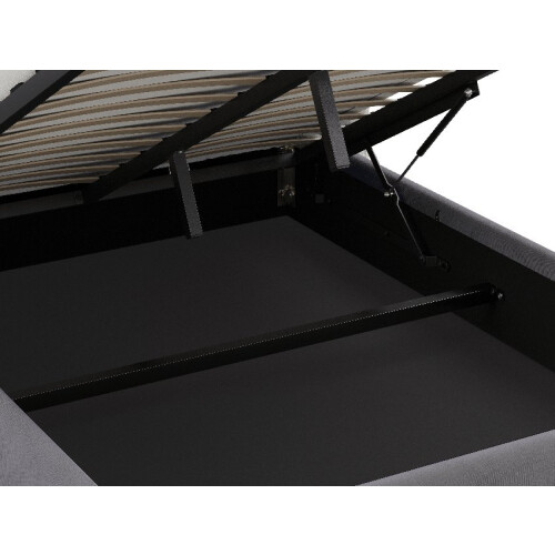 (King, Charcoal) Noah Charcoal Ottoman Bed Frame 2