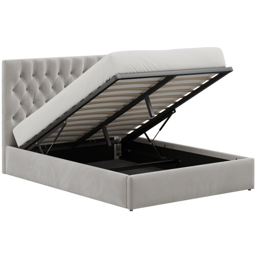 (Double, Stone Grey) Elizabeth Ottoman Bed Frame 1