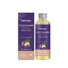 Coconut Peppermint Oil Mouthwash Mild Formula Cleans & Freshens Breath, 1 tbsp Rinse