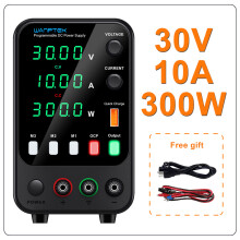 Wanptek Alimentation à découpage DC, 30V 10A, Régulateur de tension réglable, pour laboratoire et réparation