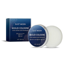 Men's Solid Cologne Balm  Long-Lasting Fresh Fragrance with Tea, Sandalwood & Amber  Easy Application, Skin-Friendly, Travel-Ready, Elegant Scent for