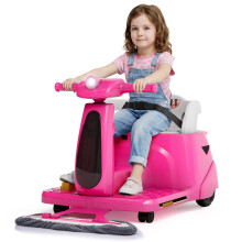 12V Kids Electric Ride On Car Detachable Cleaning Mop with Bluetooth, USB, LED