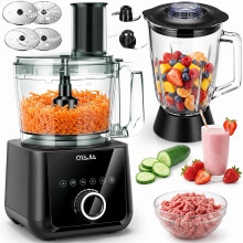 Food Processor & Blender, Chopper Juicer Dough Mixer, 11 Speed & Pulse - 1500W