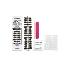 Nymixa Dark Brown Cat Eye Wearable Nails - Enhances Fingertip Contours, Naturally Shiny, Fashionable, Convenient, Easy-To-Wear Nail Stickers