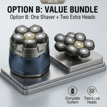 Waterproof wet and dry hair clipper, dual-speed men's hair clipper, rechargeable men's shaver (includes 2 spare blades).