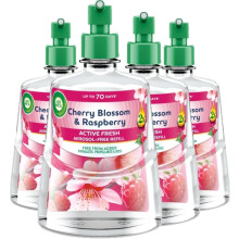 Air Wick Active Fresh Cherry Blossom & Raspberry Refill 228ml x4 Aerosol Free