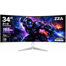 34 Inch Ultrawide Gaming Monitor, UWQHD 3440 x 1440 Curved PC Monitor, 180Hz Refresh Rate, 1500R Curved Display, RGB Lighting