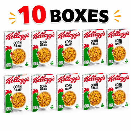 (Corn Flakes 24g, 10) Kellogg’s Breakfast Cereal Mini Portions