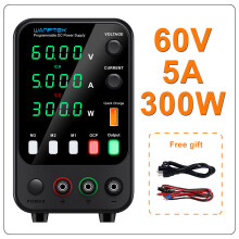 Wanptek Alimentation Laboratoire DC, 60V 5A, Régulateur de Tension Réglable, Modèle APS605H