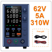 Wanptek Alimentation à découpage DC, 62V 5A, Régulateur de tension ajustable avec affichage numérique