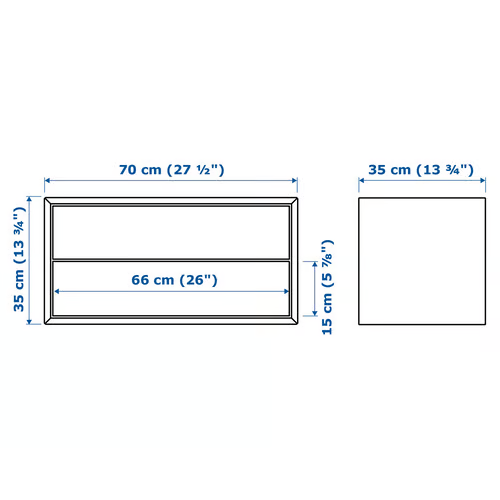 IKEA EKET Wall Mounted 2 Drawer Cabinet- White 1