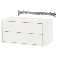 IKEA EKET Wall Mounted 2 Drawer Cabinet- White
