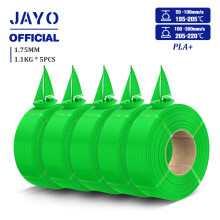 JAYO 3D-Drucker-Filament PLA Plus, 1,75 mm, Grün, 5er-Set Nachfüllfilament