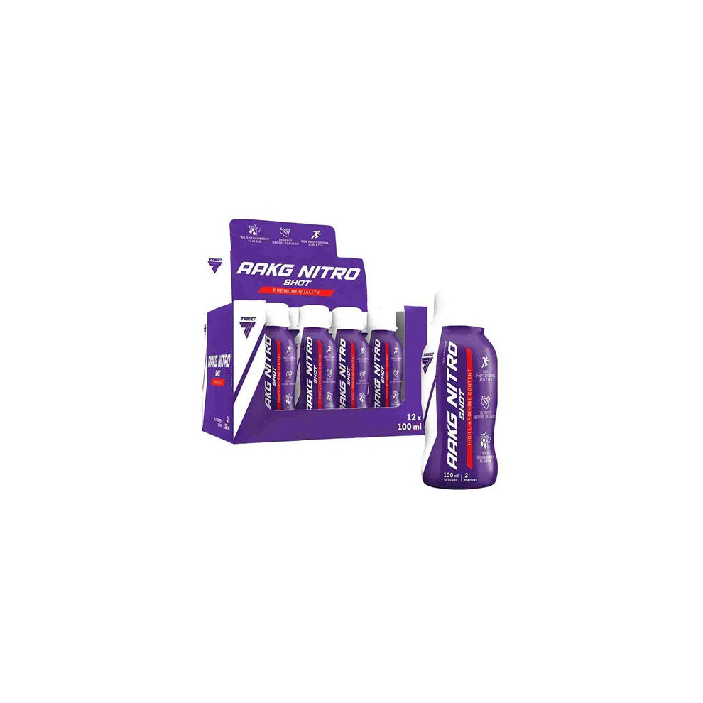 Trec Nutrition Aakg Nitro Shot, Wild Strawberry - 12 X 100Ml.