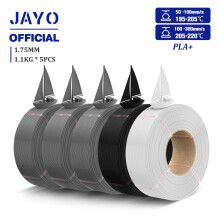 JAYO PLA Plus Nachfüllfilament, 1,75 mm, Schwarz, Grau und Weiß für 3D-Drucker
