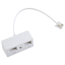 RJ11 Stecker auf Dual UK BT Telefon Steckdose Konverter