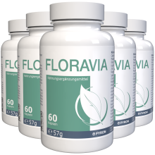 Floravia - 300 Cápsulas (5x 60 Cápsulas), Paquete de 5