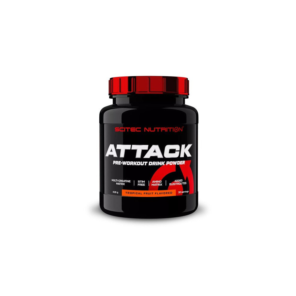 Scitec Attack, Tropical Fruit - 416 Grams