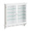 SoBuy Armoire Murale Blanche 2 Portes Vitrées LED 1