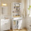 SoBuy Colonne SdB Blanche Éclairage BZR241-E-W 14