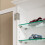 SoBuy Armoire Murale Blanche 2 Portes Vitrées LED 5